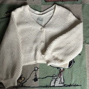 Abercrombie & Fitch White Chunky Cardigan